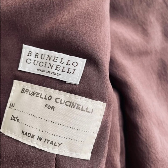 Brunello Cuccinelli Women’s Moto Brown Biker Leather Jacket size 40 ITALY - Picture 5 of 9